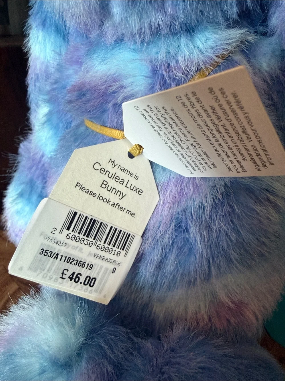 BNWT Jellycat NEW UK Selfridges Exclusive Cerulea Bunny WITH STICKER